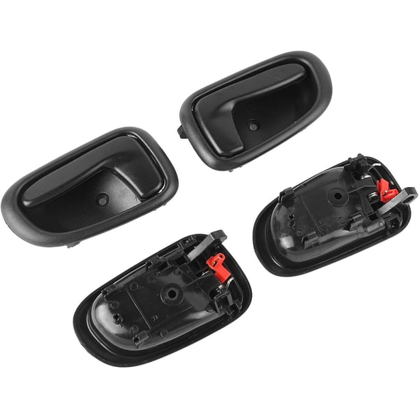 Paquete de 4, manija de puerta interior delantera trasera de repuesto para Toyota Corolla en el interior, color negro