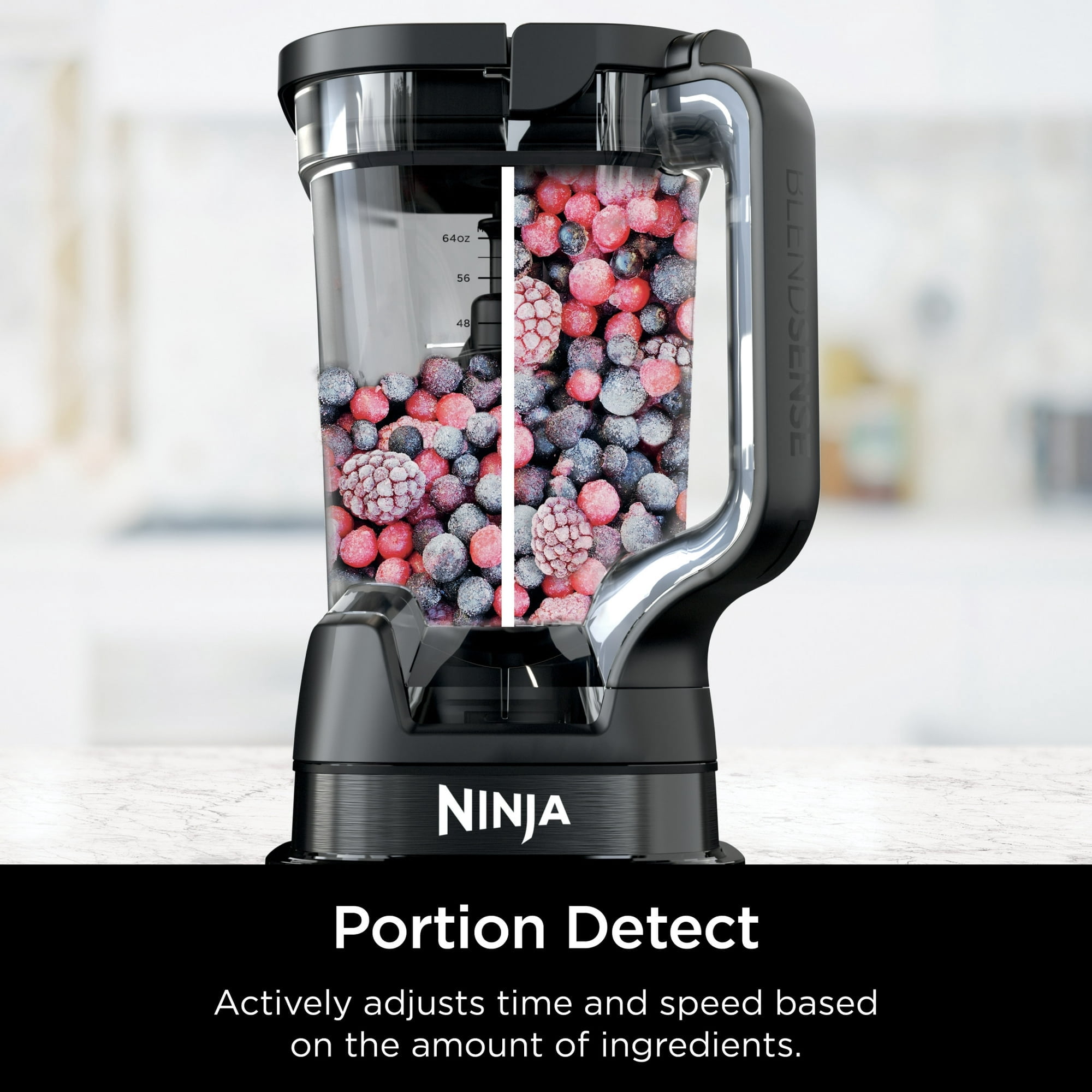 Restored Ninja R-TB400 Detect Kitchen System 72-Oz Blender, 3 Speeds, Blend, Crush, Chop, Smoothies, BlendSense Technology, Silver (Refurbished)