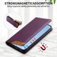 thumbnail image 3 of Funda Tipo Cartera de Cuero Sintético para Samsung Galaxy A34 5G Bloqueo RFID, con Ranuras para Tarjetas y Bolsillo para Efectivo, Cierre Magnético Fuerte Morado, 3 of 6