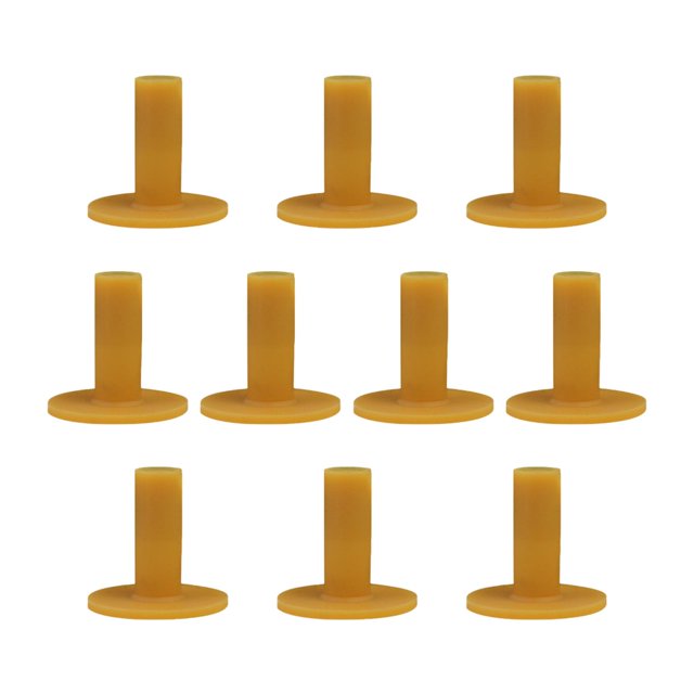 10 Uds. Soportes de Tee de Golf, tees de estabilidad, estera de Golf, camisetas para práctica de césped Amarillo 50mm