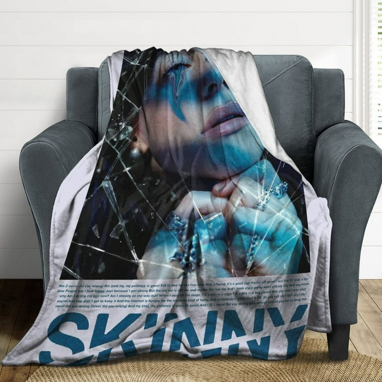 Custom Billie Eilish Blanket Air Conditioner Blanket Gift Blanket Flannel Blanket Soft Warm Plush Suitable for all seasons suitable for office sofa