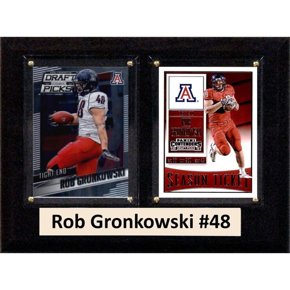 C & I Collectables 68GRONKCO 6 x 8 in. Rob Gronkowski NCAA Arizona Wildcats Two Card Plaque