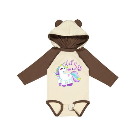 

Inktastic Lil Sis Unicorn- Little Sister Gift Baby Girl Long Sleeve Bodysuit