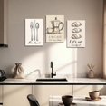 thumbnail image 3 of Hieng 3 Pieces Coffee Wall Art Coffee Bean and Pot Pictures Vintage Bread Food Canvas Prints Cafe Sign Paintings for Kitchen Decor Unframed, 3 of 6