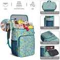 thumbnail image 5 of Travel Cooler Bag - Light Blue Dinosaurs Text Pattern Camping Beer Cooler Backpack with Bottle Opener- Waterproof Insulated Picnic Backpacks - Cooler Bag for Beach, 5 of 6