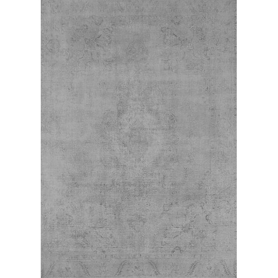 Ahgly Company Indoor Rectangle Oriental Gray Industrial Area Rugs, 2' x 5'