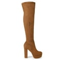 thumbnail image 6 of Unique Bargains Women's Platform Block Heel Over Knee High Boots, 6 of 7