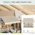 thumbnail image 3 of AECOJOY 8.2' x 6.5' Manual Retractable Patio Awning,Outdoor Awning Retractable Sunshade Shelter-Beige, 3 of 9