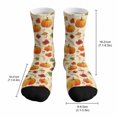 thumbnail image 3 of Thanksgiving Coral Fleece Crew Socks, Mid Calf Plush Cozy Socks With Heart And Mushroom Pattern, Soft Fuzzy House Socks For Women, Warm Winter Socks, Cute Gift Socks, Non Slip Fluffy Sleep Socks, 3 of 5