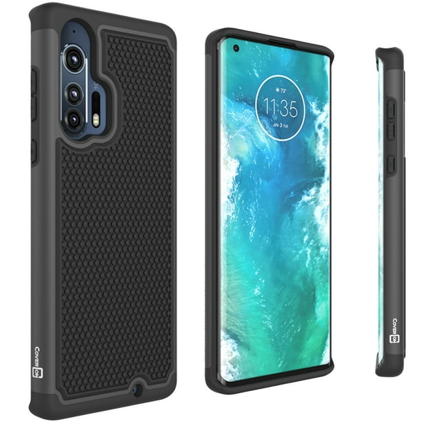 CoverON Motorola Moto Edge Plus Case, HexaGuard Series Hard Phone Cover