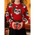 thumbnail image 4 of Family Matching Christmas Sweater Crewneck Long Sleeve Knitted Pullover Tops for Couples, 4 of 7