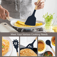 thumbnail image 4 of Utensilios De Cocina Silicona Juego De Cuchillo 19 Set Negro, 4 of 5