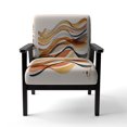 thumbnail image 4 of Designart « Vagues Abstraites en Orange Brûlé VI » Fauteuil d'Appoint Moderne Orange Rembourré - Fauteuil Moderne pour Chambre, 4 of 7