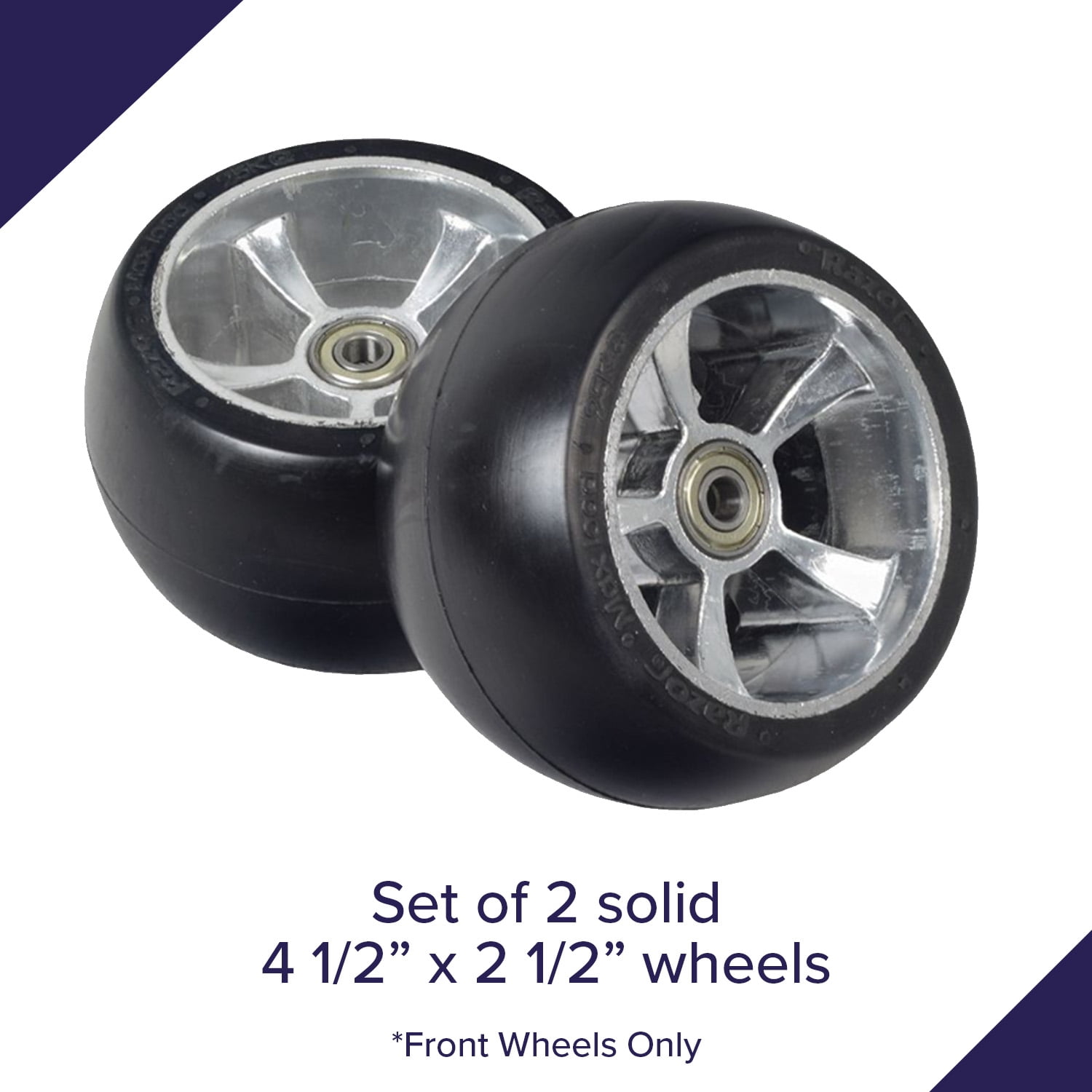 AlveyTech Front Wheels for Razor Ground Force, GFD & Drifter Fury