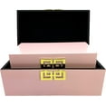 thumbnail image 5 of Galt International Storage Box Set Decorative Storage Box w/Hinged Lid Classic Design Wood Decor Boxes with Geometric Clasp Storage for Bedroom & Home - Set of 2 (Pink & Gold), 5 of 14