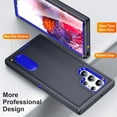 thumbnail image 2 of SaniMore for Samsung Galaxy S23 Ultra 6.8" 2023 Hybird Case, Rugged PC Back Shockproof TPU Shell Metal Hidden Kickstand Drop Resistant Anti-slip Heavy Duty Protective Case for S23 Ultra, Navy Blue, 2 of 9