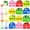 12 Boxes, variant on Cute Fruit Monster Pop-Up Sticky Notes, Translucent Sticky Notes Index Tabs, Fun Clear Note Transparent Continuous Pull-Out Tabs, 80 Sheets per Box for Office Study Planner，6 Boxes