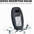 thumbnail image 5 of Key Fob Cover Compatible with Fit for Audi Q5 Q7 S3 S4 S5 S6 S7 S8 SQ5 RS5 RS7 A4 A5 A6 A7, ABS Zinc Alloy, 3 Button, Keyless Key Holder, Keychain, Keychain Case Holder Protector,Carbon Fiber, 5 of 6