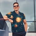 thumbnail image 4 of Bingfone Solar System And Planets for Men's Button-down POLO Shirts, Quick-drying Shirts and T-shirts for Summer, Suitable for Vacation and Business-X-Large, 4 of 6