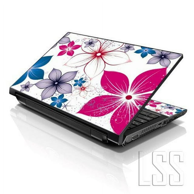LSS Laptop Skin Sticker Decal Cover Fits 17" to 19" Spring Flower Leaves