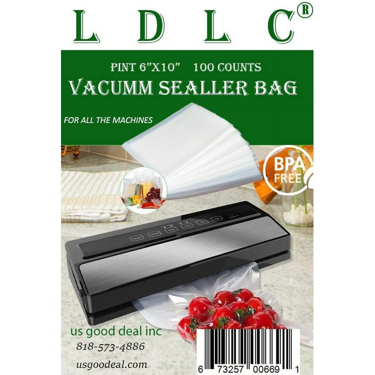 100 packs Vacuum Sealer Bags 6x10 8x12 11x16 Embossed Food Saver Storage  Package