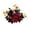 A002- B, variant on Halloween Wreath, Fall Decorations for Home, Halloween Decorations Indoor, Centerpiece Table Decorations, 12 Inch Artificial Red Flower Wreath with Orange Maple Leaves and Black