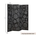 thumbnail image 2 of Roundhill Furniture 4-Panel Room Divider, Decorative Folding Freestanding Privacy Screen, Black, 2 of 5