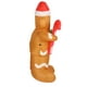 thumbnail image 1 of Pan De Jengibre Autoinflable, Hombre De Jengibre Inflable Navideño, Muñeco De Nieve Navideño, Súper Puntadas, Sable, Lindo, 5 Pies De Alto Con Bastón De Caramelo, 1 of 7