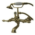 thumbnail image 2 of Elements Of Design Dt5421al Triple Handle Wall Mounted Clawfoot Tub Filler - Chrome, 2 of 4