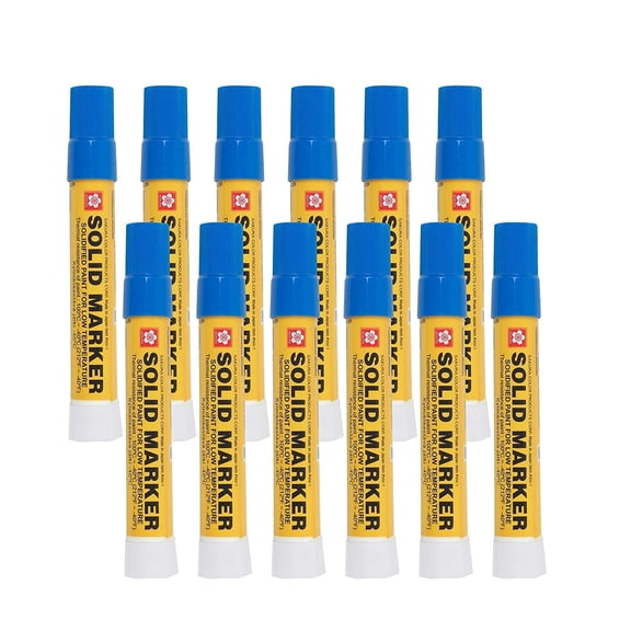 Sakura Solid Paint Markers with Twist Up Tip - Low Temperature Permanent Marker Pens - Window, Wood, & Glass Marker - Blue Paint - 1 Pack