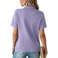 thumbnail image 3 of Polo Shirts for Women Golf Button Collared Summer Short Sleeve Tops Lightweight Work Polo Shirt Womens Blouses, 3 of 7