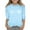 Light Blue, variant on WOYY Toddler Girls Valentine's Day Tshirt Hearts Print 3/4 Sleeve Crew Neck T-Shirt Tee