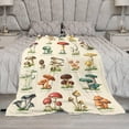 thumbnail image 3 of Mushroom Blanket Mushroom Gifts for Girls Women Mushroom Throw Blanket for Kids Adults Soft Warm Cozy Fleece Blanket for Couch Sofa \u200bBed 60"x80", 3 of 6