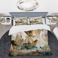 thumbnail image 2 of Designart "Evolving Silver Mountains Exploring II" Landscape Modern Bedding Covert Set - Traditional Grey Landscapes Bed Set With 1 Sham, 2 of 6