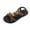 Brown, variant on Sandals for Women 2025 Summer Women Beach Fashion Boho Flat Heels Open Toe Slip-On Elastic Ankle Strap Slippers Casual Daily Shoes Brown 7.5