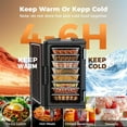 thumbnail image 3 of CAMMOO 127QT X-Large Upright Cooler Chest with 304 Stainless Steel Latch, Insulated Food Pan Carrier with Swivel Casters for 8 Full-Size Pans (NOT Included), Black, 3 of 9