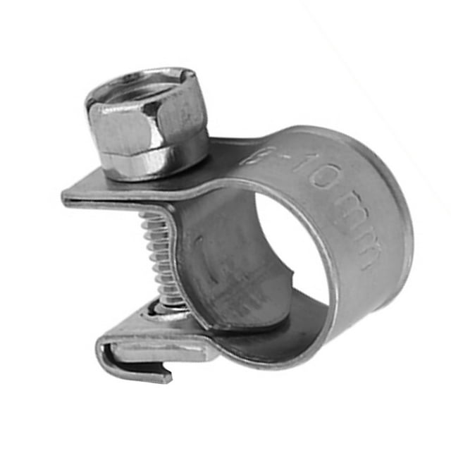 Abrazadera de Manguera de 10 piezas, Sujetador de Manguera Sanitaria Abrazadera de Manguera mini tubo clip de Manguera Abrazadera de Manguera de Acero inoxidable 304
