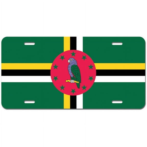 Dominica Flag Novelty Metal Vanity License Tag Plate