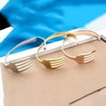 thumbnail image 6 of SUSHANG Stainless Steel Fork Bracelet Creative Stainless Steel Fork Bracelet Gift Couple C Type Open Bracelet, 6 of 8