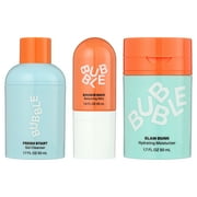 (3 pack) Bubble Skincare 3-Step Hydrating Routine Bundle for Normal to Dry Skin, Set of 3