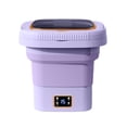 thumbnail image 3 of Mini lavadora plegable, lavadora pequeña compacta, lavadora plegable de alta potencia, Mini lavadora de ropa portátil para lavandería de viaje Tapa transparente violeta 9L Sunnimix Lavadora portátil, 3 of 8