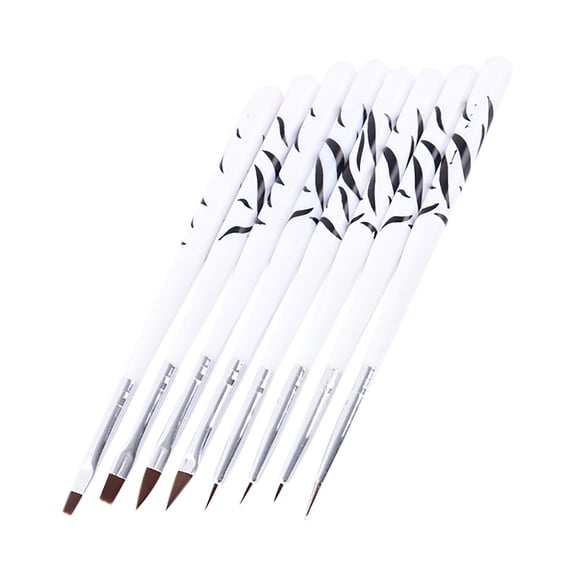 RAGUPEL 8Pcs/Set UV Gel Nail Art Brush Polish Painting Pen Brush For Salon Manicure DIY Nail Art