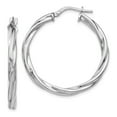 thumbnail image 1 of White Sterling Silver Earring Hoop Women'S 30 mm 19, 1 of 3