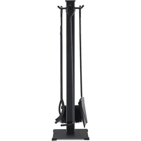 

BSL 5 Pieces Fireplace Tools Modern Contemporary Chimney Fireplaces Hearth Accessories Includes Wrought Iron Tong Poker Base Shovel Brush Indoor Outdoor Tools for Fireplace Black