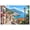 Unframe-style, variant on Mediterranean Italian Coastal Wall Art Canvas Posters Colorful Positano Amalfi Coast Pictures Seaside Landscape Prints Home Decor for Living Room Bedroom Office