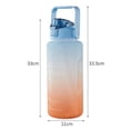 thumbnail image 4 of Botella de agua motivadora 2l NetGame Botella de agua Motivador 2L, color azul con naranja, 4 of 4