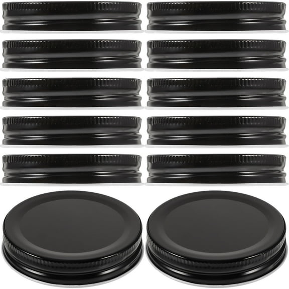 OFFIGAM Set of 10 Wide Mouth Metal Jar Lids 70mm Leak-Proof Airtight Seals for Canning Jars