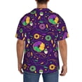 thumbnail image 7 of Goofa Mardi Gras and Donuts Printed Men's Casual Short-sleeved Shirt,Lightweight Breathable Button-down,Summer Casual men's top,Versatile Fashion shirt-Small, 7 of 7