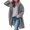 Grey, variant on comerut Fall Winter Women Overcoat Hooded Single-breasted Pockets Long Sleeves Windbreaker Mid Length Thick Warm Windproof Solid Color Loose Daily Wear Coat