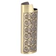 thumbnail image 1 of Lighter Holder Cover, Hollow Pattern Design Aluminum Alloy Material Robust and Enduring Stamped Lighter Protective Case for MenGold, 1 of 7